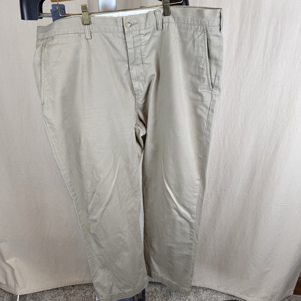 Polo Ralph Lauren Classic Fit Cotton Men's Khaki 40x30 Flat Front Straight Leg
